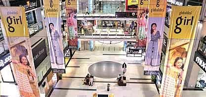 A deserted view of the MGF Metropolitan mall in Gurugram, Haryana in the wake of Coronavirus pandemic on Tuesday | Ashish Kumar Kataria