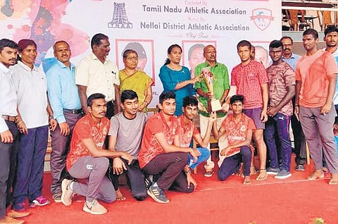 St Joseph’s Sports Academy boys team that won the TN state youth athletics meet