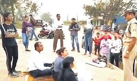 Animals rights activists staging hunger strike