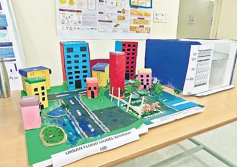 The urban flood model presented at the IISc on Saturday