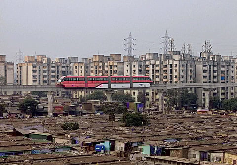 Dharavi slum in Mumbai (Photo | PTI)