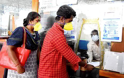 People wear masks as preventive measure against coronavirus. (Photo | EPS/ Madhav K)