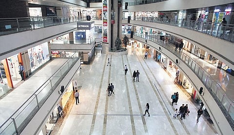 A mall in the national capital wears an uncharacteristically deserted look following the coronavirus outbreak in India.