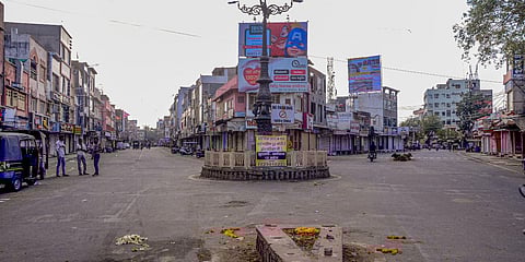 A deserted view of roads in the wake of novel coronavirus pandemic. (Photo| PTI)