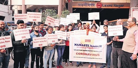 Dr Birbal Jha tries to steal a march on Covid-19 with his public processions