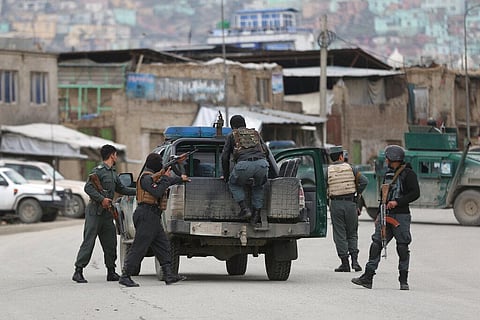 Afghan personnel arrive at the site of an attack in Kabul, Afghanistan, Wednesday, March 25, 2020. (Photo | AP)