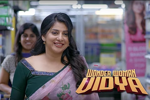 Anna Rajan as Wonder woman Vidya in a short film spreading awareness about covid-19. (Photo | YouTube screengrab)