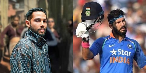 Bollywood actor Siddhant Chaturvedi (L) and former Indian cricketer Yuvraj Singh (Photo | YouTube Screengrab and PTI)