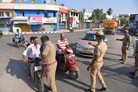More number of people roaming on the road after section 144 imposed ahead of coronavirus threat, in Chennai on Saturday. (Photo | R Sathish Babu/EPS)