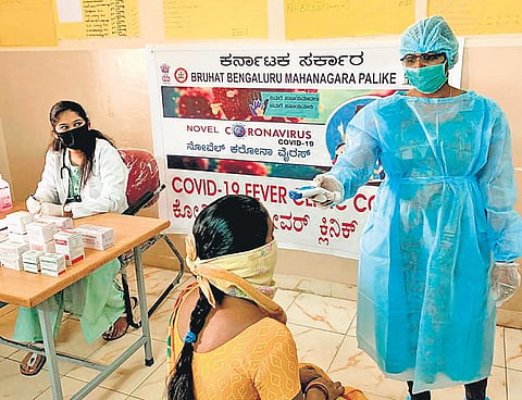 A fever clinic operational within BBMP limits in Bengaluru. (Photo | EPS)