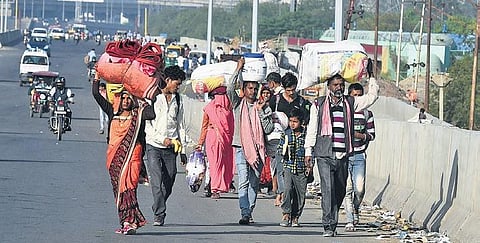 Migrant workers (Photo | Parveen Negi, EPS)