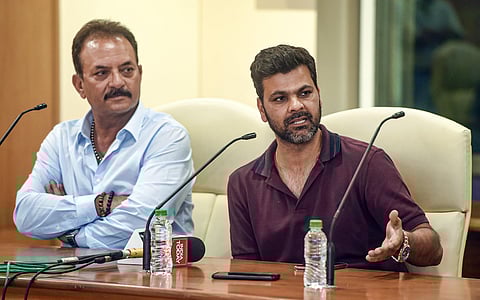 BCCI CAC members Madan Lal L and RP Singh during interview of National selector of Indian cricket team at BCCI Headquarters in Mumbai. (Photo | PTI)