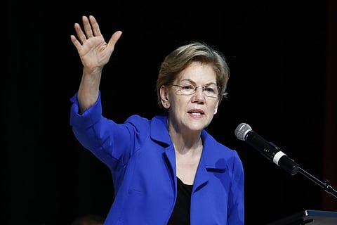 Elizabeth Warren, D-Mass., speaks at the National Action Network South Carolina Ministers' Breakfast in North Charleston, S.C. (Photo | AP)