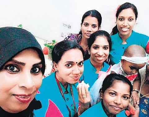 Ragaranjini along with her co-workers at KMRL in Kochi