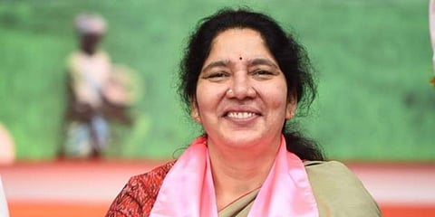 Telangana Women and Child Welfare Minister Satyavathi Rathod. (Photo| Facebook)