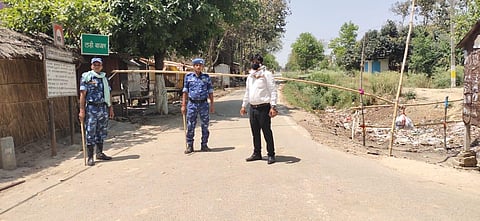 The village of Panjwar in Bihar's Siwan district has been sealed (Photo: Twitter)