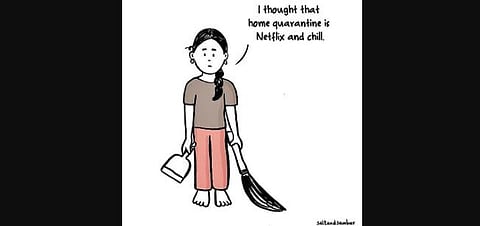 Sameera Maruda’s humorous take on coronavirus on her Instagram page @saltandsambar.