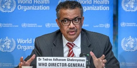 WHO chief Tedros Adhanom Ghebreyesus. (File photo| AFP)