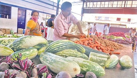 The Farmers Friendly Market organised as part of Jeevani-Sanjeevani at SMRV School
