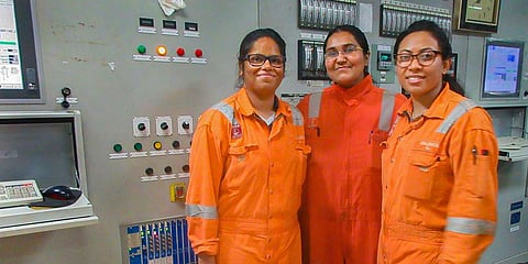 ONGC employees, including nine women are happy to continue working on offshore installations as a nationwide lockdown restricts bringing in their replacement, in New Delhi. (Photo| PTI)