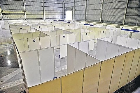 A convention centre in Ambattur being converted into isolation facility | DEBADATTA MALLICK