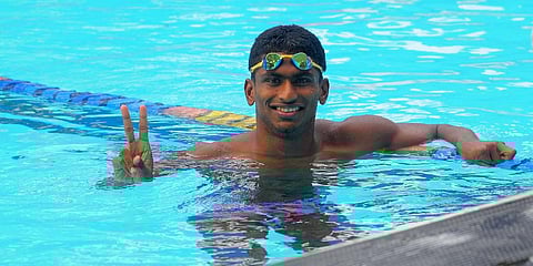 Indian swimmer Sajan Prakash (Photo | Vinod Kumar T, EPS)
