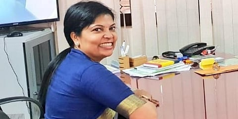 Goa CM Pramod Sawant's wife Sulakshana (Photo | BJP Mahila Morcha Twitter)