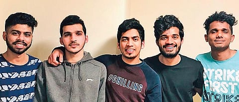 (From Left) Harshal, Mubashir, Shakir, Alishan amd Ashwin