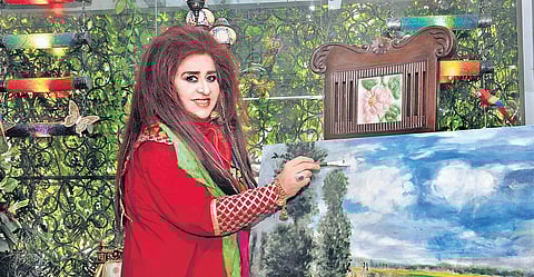 Shahnaz Husain is spending her time painting at home