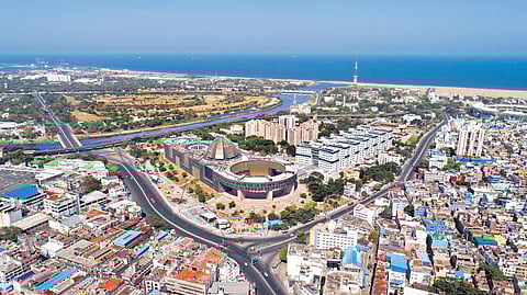 Birds-eye view of Singara Chennai