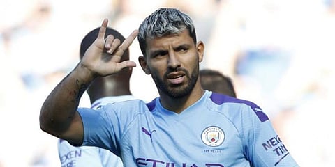 Manchester City striker Sergio Aguero (Photo | AP)