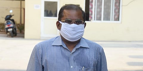 Krishna collector MD Imtiyaz speaks to TNIE in Vijayawada. (Photo | EPS/Ravindra Babu)