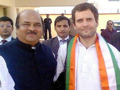 Badruddin Shaikh with Rahul Gandhi (Photo | Twitter)