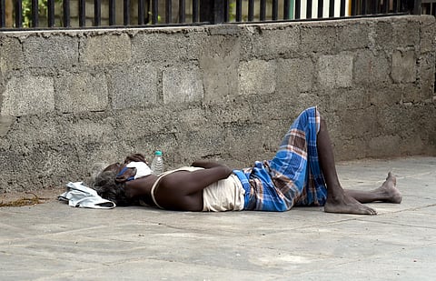 Image of a 'homeless person' used for representational purposes only