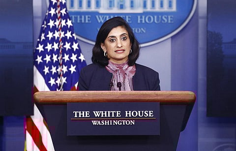 Administrator of the Centers for Medicare and Medicaid Services Seema Verma speaks during a coronavirus task force briefing at the White House in Washington. (Photo | AP)