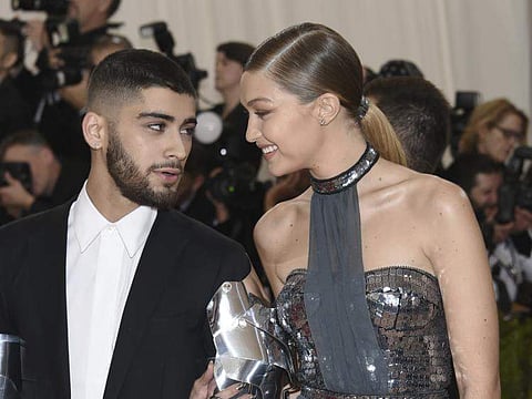 Singer Zayn Malik and model Gigi Hadid. (Photo | AP)