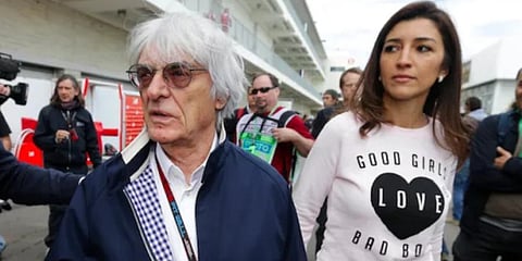 Bernie Ecclestone with his wife Fabiana Flosi (Photo | AP)
