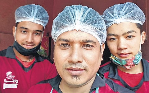 Kumar Buda Magar, Ranjeeth K C and Gopal Buda Magar | Express