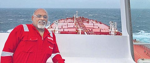 Chief engineer K Bobby Kuruvilla on board vessel M T Neptune