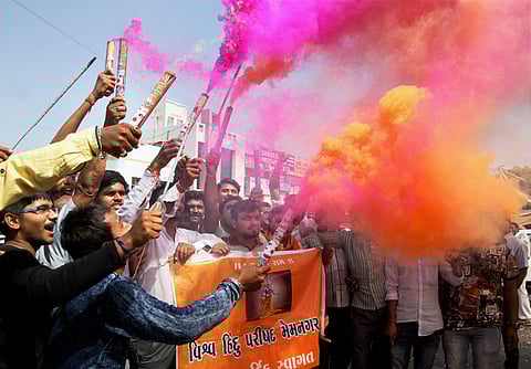 Members of Vishva Hindu Parishad in Ahmedabad. (File Photo| PTI)