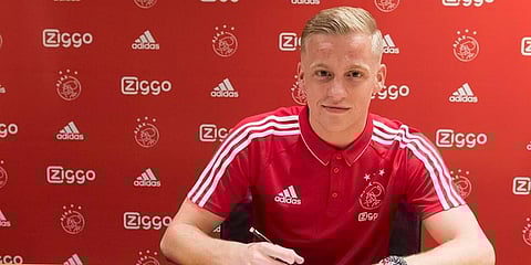 Ajax midfielder Donny van de Beek. (Twitter Photo)