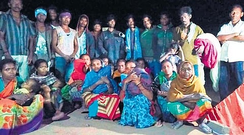 The labourers at the brick kiln in Telangana