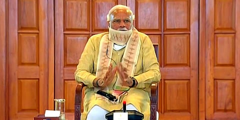 Prime Minister Narendra Modi holds a meeting to review power sectors, in New Delhi. (Photo| ANI)