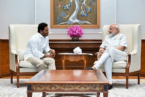 AP CM YS Jagan Mohan Reddy met Prime Minister Narendra Modi in New Delhi. (Photo | EPS)