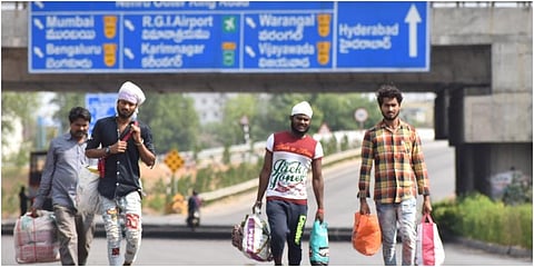 Telangana has developed a protocol for the movement of stranded persons, in accordance with the relaxation given by the Centre. (Photo | S Senbagapandiyan, EPS)