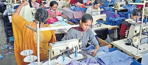 Women stitching at a garment factory in Peenya Industrial Area | Express