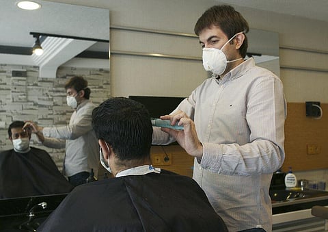 Barber shops reopen in Turkey amid COVID-19 pandemic. (Photo| AP)