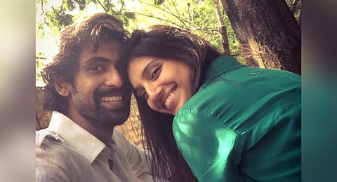 Rana Daggubati with Miheeka Bajaj. (Photo| Twitter)