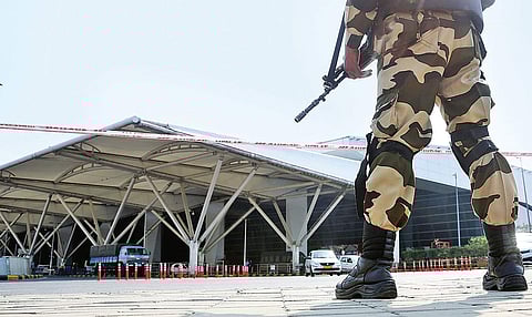 CISF personnel on duty. (Photo | Shekhar Yadav, EPS)