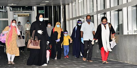 A repatriation flight from Dubai arrived in Mangaluru with 176 passengers on board. (Photo| EPS)